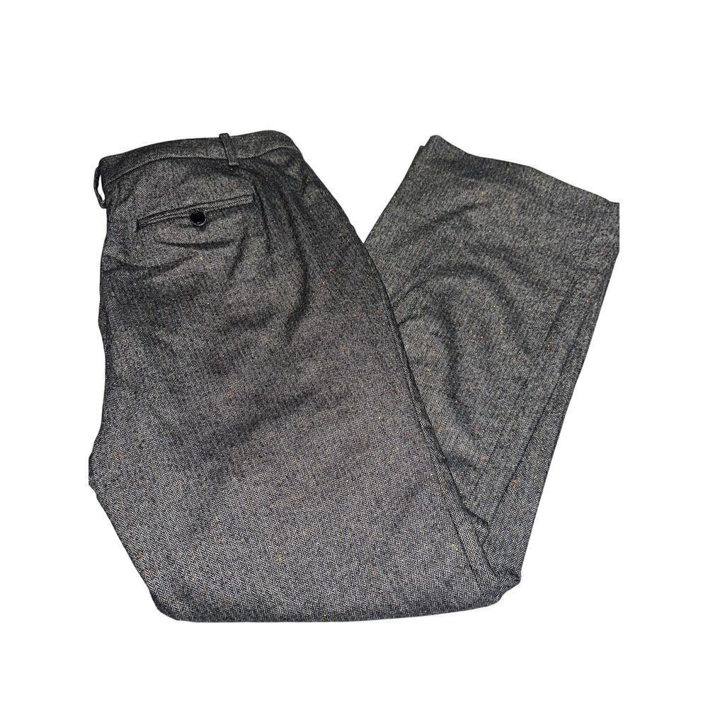 Talbots Women’s Pants Raleigh Straight Leg Lined Gray Herringbone 12 career